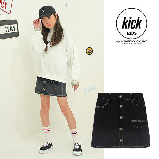 KIDIKIDI [Nestikic Kids] 儿童 迷你裙 半身裙 四季休闲洋气童装JPY带授权招加盟代理 商品图0