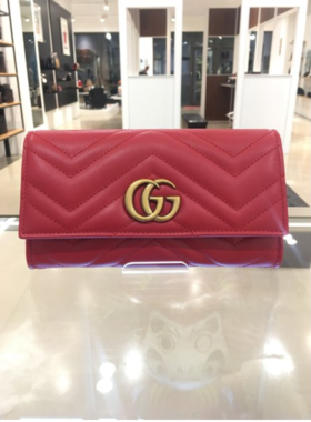 奥莱Gucci GG Mamon长款钱包443436 DTD1T 6433JPY带授权招加盟代理