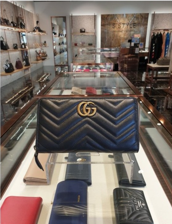 奥莱Gucci GG Marmont Matlasse拉链长款钱包474814 DRW1T 1000JPY带授权招加盟代理