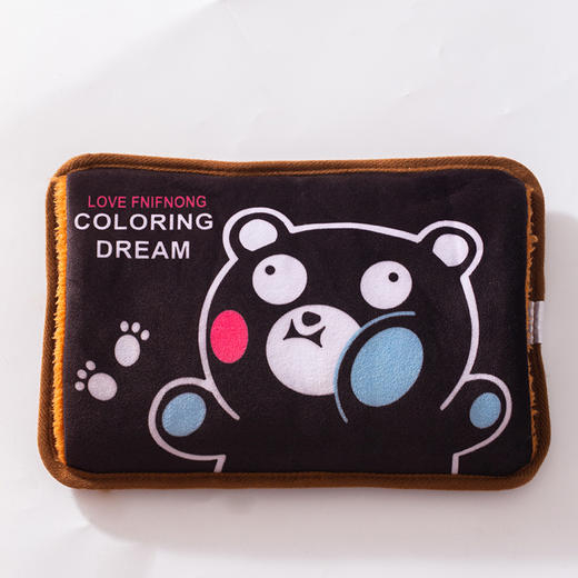 冬季新款充电热水袋自注水毛绒卡通暖水袋双插手暖手宝暖宫暖宝宝七夕情人节 商品图3