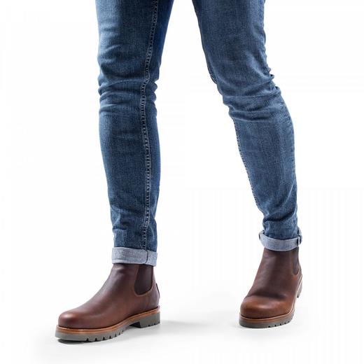 限时特价——西班牙原产羊毛款皮毛一体男士皮靴酒红色BLC5(高品质纯天然羊毛内衬) 商品图3