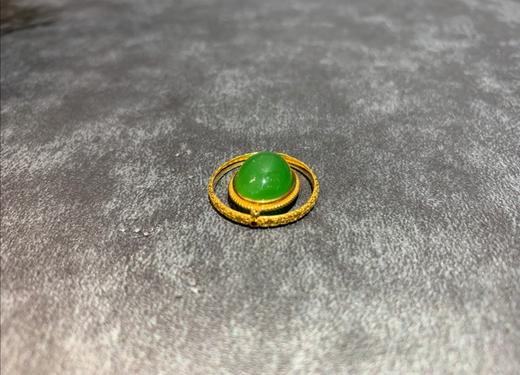 【御珠宫坊】金镶碧玉戒指 商品图1