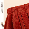 littletime童装蓬蓬裙 2020冬新款砖红复古灯芯绒花苞裙A字半身裙 商品缩略图2