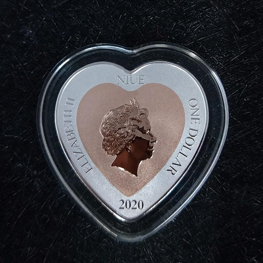 河南中钱  斐济心形双金属 纪念银币 情人节礼物 520告白礼 商品图2