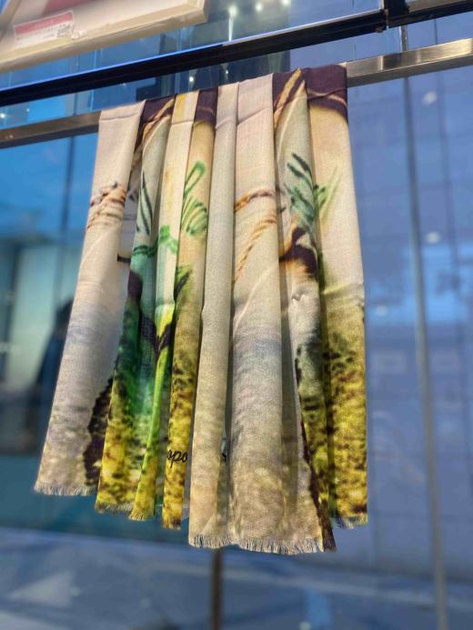 优品堂“活色生香”精品羊毛高档礼品披肩围巾两用长围巾 商品图5