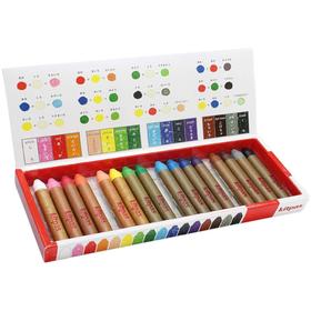 【日本进口】kitpas水溶性纸包16色蜡笔 可擦拭可水洗可调色安全蜡笔