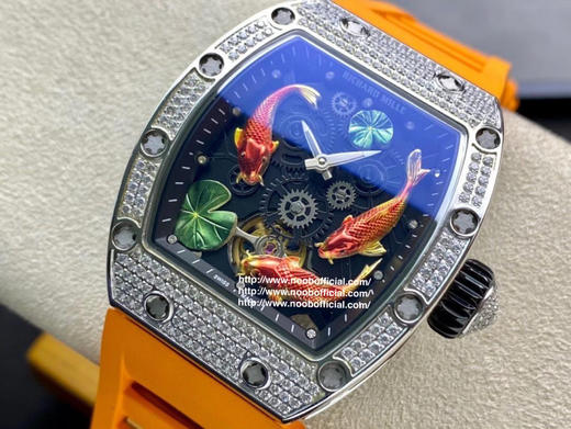 理查德米勒 Richard Mille RM57-01 【年年有鱼】搭载原装进口机械机芯 精钢壳尺寸43*50毫米 防水胶带配原装折叠扣 把愿望交给锦鲤，你只管努力，其他交给天意！ 商品图6