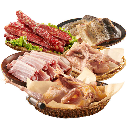 五芳斋 纵享年货礼盒 腊鸡腊鸭青鱼干风味肠五花肉2130克 商品图4