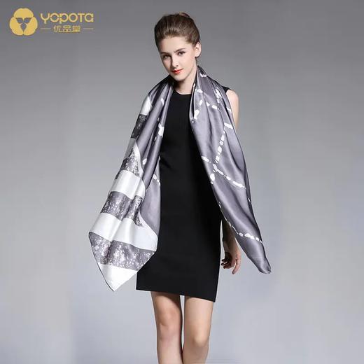 YOPOTA/优品堂“雍容华贵”重磅桑蚕丝，防紫外线，140大方巾丝巾 商品图9
