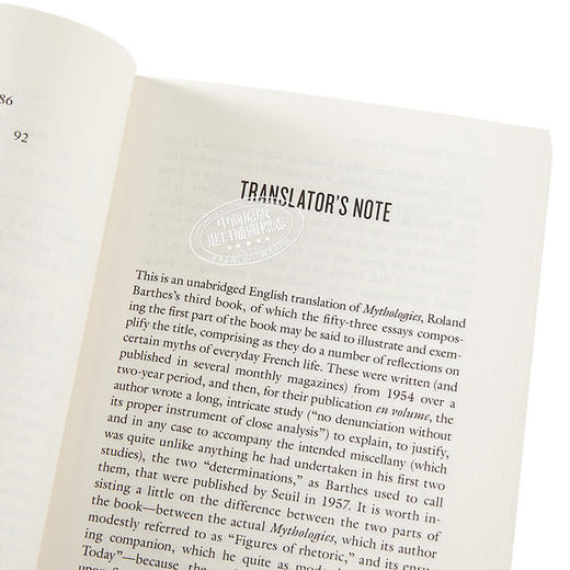 预售 【中商原版】罗兰·巴特：神话修辞术 英文原版 Mythologies: The Complete Edition, in a New Translation Roland Barthes 商品图3