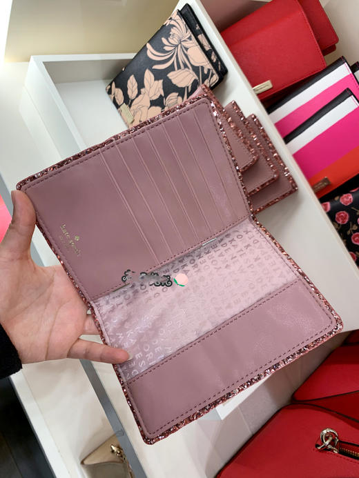 国内现货 Kate Spade KS 闪粉边牛皮夹 卡包 商品图2