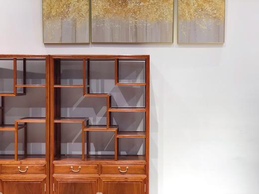 红桥红  家具严选  缅甸花梨（大果紫檀）  【196 双抽屉带柜门线条 博古架】 商品图5