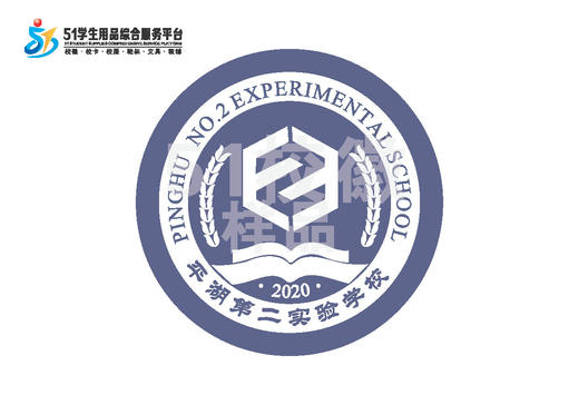 通版深圳市平湖第二实验学校熨烫校徽服布标姓名贴章可烫现货发51 商品图0
