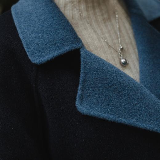 【à perles】纯手工撞色双面毛呢大衣  中长款，重工1200g 商品图7