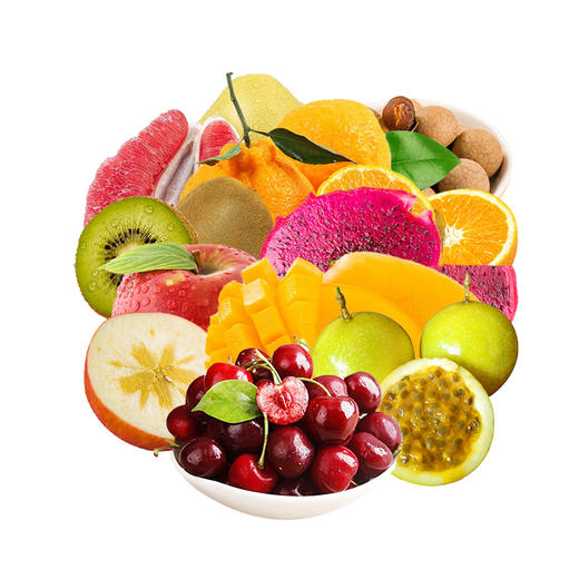 鲜果组合（凯特青芒果2颗+百香果4颗+阿克苏苹果2颗+越南火龙果2颗+翠香奇异果4颗(过季)+赣南脐橙2+丑桔2颗（丑橘过季可换成红心火龙果1:1）+4颗柠檬+西柚1颗+芒果2颗）【HSZB5.0】 商品图1