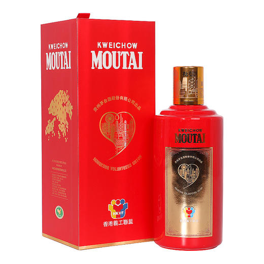 贵州茅台酒53度茅台香港义工联盟定制酒红色茅台酒500ml 商品图1