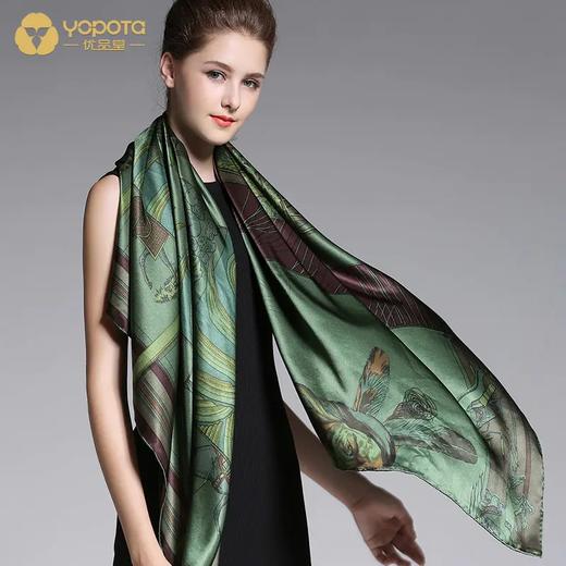 YOPOTA/优品堂“雍容华贵”重磅桑蚕丝，防紫外线，140大方巾丝巾 商品图11