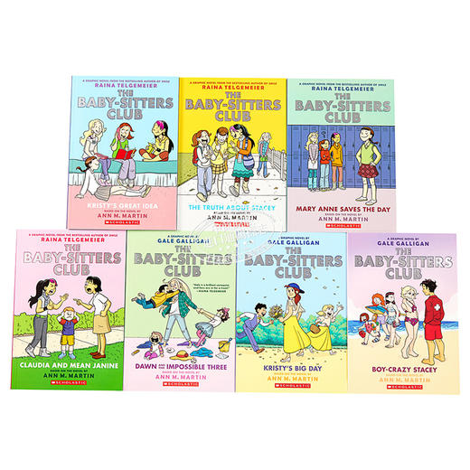 【中商原版】保姆俱乐部7本套装（全彩版） 英文原版 The Baby-Sitters Club Graphic Novels Box Set 1-7 Ann M. Martin 商品图1
