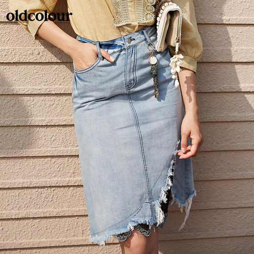 oldcolour水洗牛仔半裙M13065424 商品图0