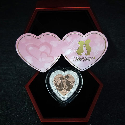 河南中钱  斐济心形双金属 纪念银币 情人节礼物 520告白礼 商品图4