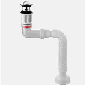 SQ：3989免打胶面盆下水套装