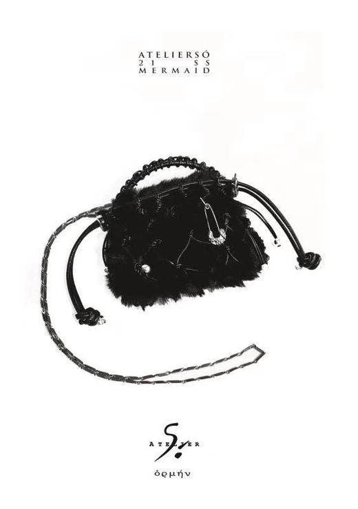 21SS 地鱼｜MERMAID - Pelta 仿皮草编织网兜 商品图0