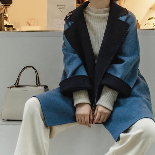 【à perles】纯手工撞色双面毛呢大衣  中长款，重工1200g 商品图10