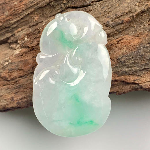 派瑞翡翠 翡翠挂件 糯种 飘绿花 商品图1