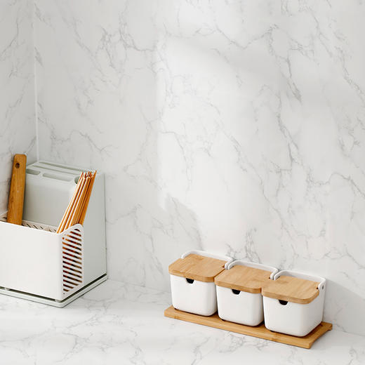 FaSoLa 耐高温防油贴纸 厨房自粘防水防油污灶台墙纸台面橱柜壁纸 商品图9