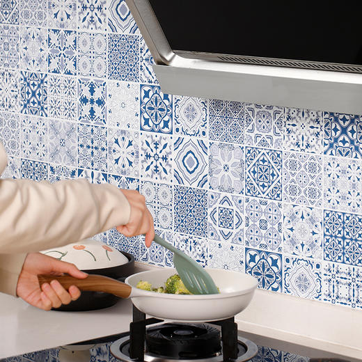 FaSoLa 耐高温防油贴纸 厨房自粘防水防油污灶台墙纸台面橱柜壁纸 商品图6