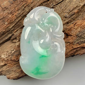 派瑞翡翠 翡翠挂件 糯种 飘绿花