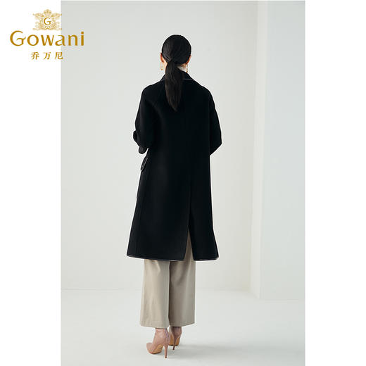 【羊绒】乔万尼连帽休闲简约设计感精致高级感双面尼羊绒羊毛大衣ES4A448 商品图1