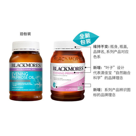 澳洲Blackmores澳佳宝 月见草油胶囊 190粒(新老包装随机发货）【香港直邮】 商品图2