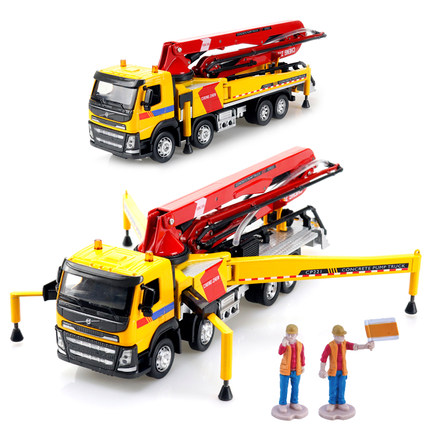 【城市英雄】1:50混凝土水泥泵车工程车