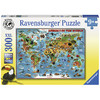 Ravensburger拼图 平面拼图300片世界动物地图RAVC132577 商品缩略图0