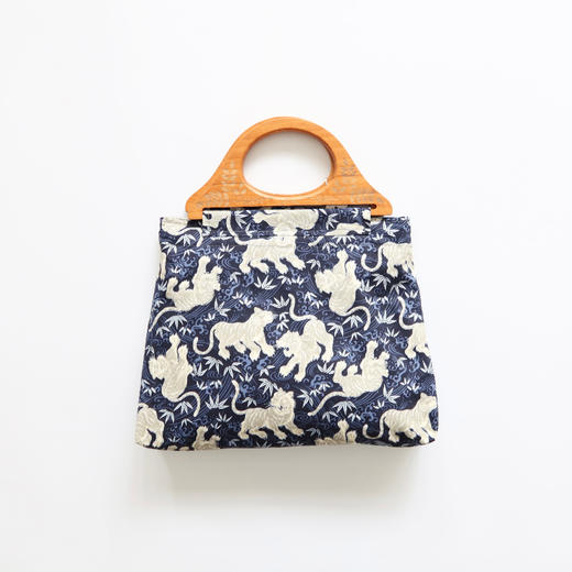 HUGOJIRO木柄手提包风の花竹叶猛虎 商品图2