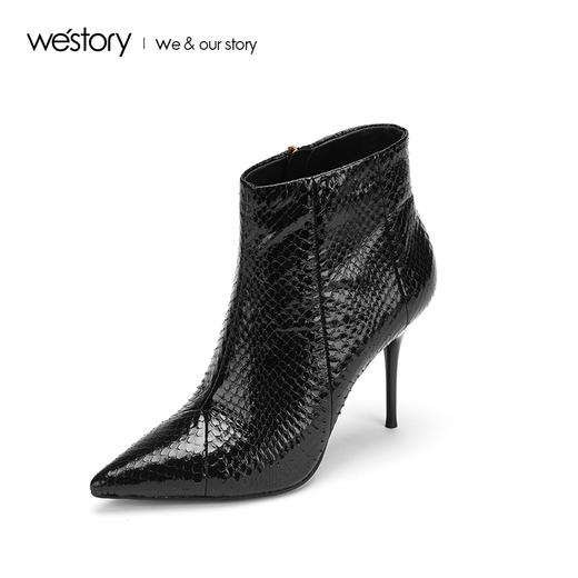 westory2020春新款细高跟时装短靴女鞋 两色可选 W29DS80001 商品图3