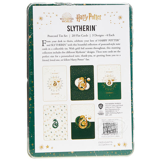 【中商原版】Harry Potter Slytherin Constellation Postcard Tin Set 英文原版 哈利波特斯莱特林学院明信片 Insight Editions 商品图1