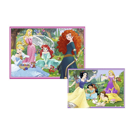 Ravensburger拼图 平面拼图2x12片迪士尼公主的世界RAVC076208 商品图0