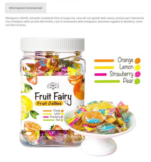 意大利原装进口-莎莎的店什锦味果汁软糖/糖果瓶装258g-会员6折-盒装165g无参考图片 商品图2