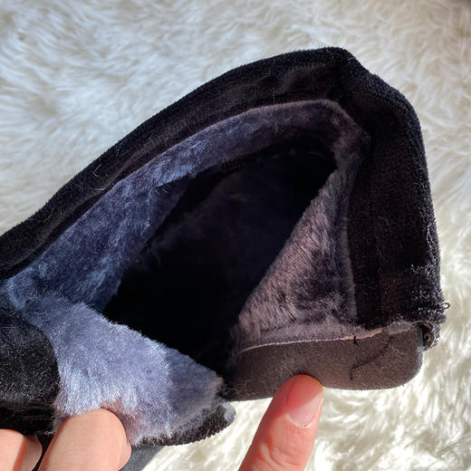 内联升女鞋休闲棉鞋拉链毛绒防滑保暖拉锁棉鞋 4190C 商品图4