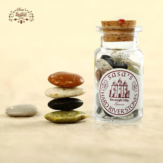 西班牙原装进口-莎莎的店1886石子形水果软糖100g玻璃瓶灌装石头糖-会员6折 商品图1