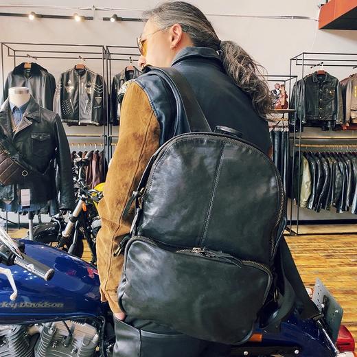 国外小众订制蜡染茶芯A级马皮双肩包 商品图2