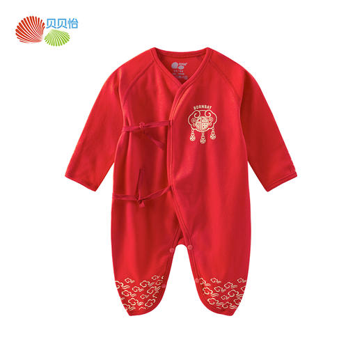 贝贝怡宝宝满月服婴儿服新年中国风春秋连体衣哈衣BB1257 商品图5