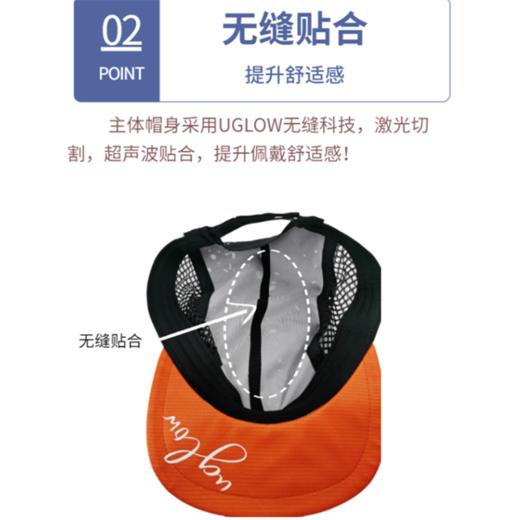 UGLOW软檐网眼太阳帽Cap男女跑步健身户外运动马拉松比赛时尚装备 可定制 商品图4