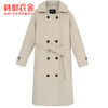 韩都衣舍2019韩版女装冬装新款显瘦纯色双排扣毛呢外套NH0895煜 商品缩略图4