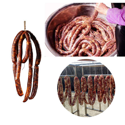 【恩施】DY恩施野三关土家族高山土猪秘制腊香肠500g 商品图2