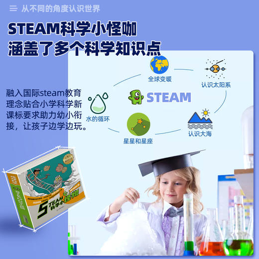 《STEAM科学小怪物地球科学》（12册）韩国畅销科普绘本12大科学主题，100多个趣味科学知识，激发孩子探索力、求知欲 商品图4