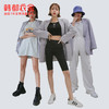 韩都衣舍2021春季新款西装外套女韩版学生抽绳休闲运动网红小西服 商品缩略图3
