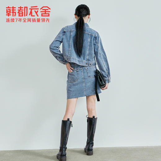 韩都衣舍2021春季新款女装韩版宽松两件套牛仔时尚套装OU13529堯 商品图1